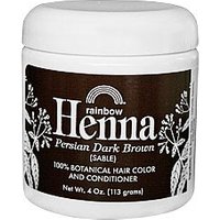 Henna, Persian Dark Brown, Hair Color and Conditioner, 4 oz, Rainbow Research