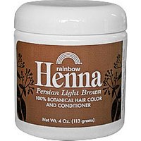 Henna, Persian Light Brown, Hair Color and Conditioner, 4 oz, Rainbow Research