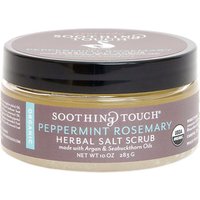 Herbal Salt Scrub - Peppermint Rosemary, 10 oz, Soothing Touch