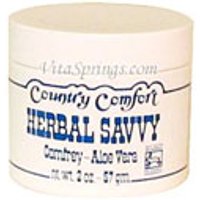 Herbal Savvy Comfrey Aloe Vera Salve, 2 oz Cream, Country Comfort