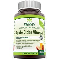 Herbal Secrets Apple Cider Vinegar 500 mg, 120 Capsules, Amazing Nutrition