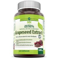 Herbal Secrets Grapeseed Extract 100 mg, 120 Capsules, Amazing Nutrition