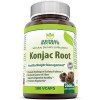 Herbal Secrets Konjac Root 2000 mg, 180 Veggie Capsules, Amazing Nutrition