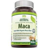 Herbal Secrets Maca 950 mg, 120 Veggie Capsules, Amazing Nutrition