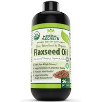Herbal Secrets Organic Flaxseed Oil, 16 oz, Amazing Nutrition