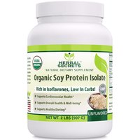 Herbal Secrets Organic Soy Protein Isolate Powder, Unflavored, 2 lb, Amazing Nutrition