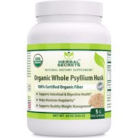 Herbal Secrets Organic Whole Psyllium Husk Powder, 16 oz, Amazing Nutrition