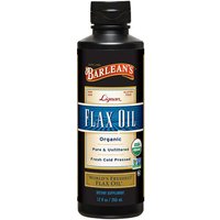 Lignan Flax Oil Liquid, Organic, 12 oz, Barleans Organic Oils
