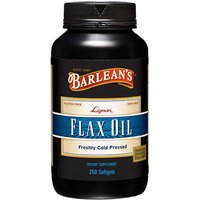 Lignan Flax Oil Soft Gels, Value Size, 250 Softgels, Barleans Organic Oils