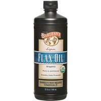Lignan Flax Oil Liquid, Organic, 32 oz, Barleans Organic Oils