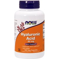 Hyaluronic Acid 50 mg + MSM, Value Size, 120 Veg Capsules, NOW Foods