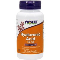 Hyaluronic Acid 50 mg Plus MSM, 60 Vegetarian Capsules, NOW Foods