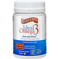 Ideal Omega 3 Fish Oil, Orange, 60 Softgels, Barleans Organic Oils