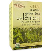 Imperial Organic Green Tea with Lemon Chai Tea, 18 Tea Bags, Uncle Lees Tea