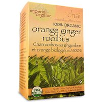 Imperial Organic Orange Ginger Rooibus Chai Tea, 18 Tea Bags, Uncle Lees Tea