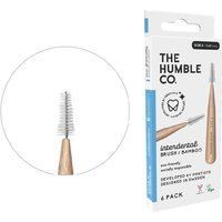 Interdental Brush Bamboo - Blue (Size 3 - 0.6 mm), 6 Pack, The Humble Co.