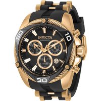 Invicta Mens Bolt Quartz 50mm Gold and Black, Black Dial (Model #31316)