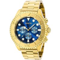 Invicta Mens Pro Diver Quartz 47mm Gold, Blue Dial (Model #36974)