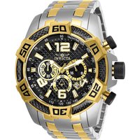 Invicta Mens Pro Diver Quartz 50mm Two Tone, Black Dial (Model #25856)
