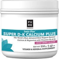 Ionic-Fizz Super D-K Calcium Plus Powder - Mixed Berry, 210 g, Pure Essence Labs