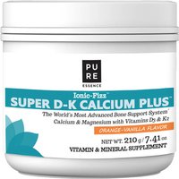 Ionic-Fizz Super D-K Calcium Plus Powder - Orange Vanilla, 210 g, Pure Essence Labs