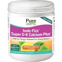 Ionic-Fizz Super D-K Calcium Plus Powder - Orange Vanilla, 420 g, Pure Essence Labs