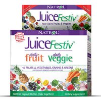 JuiceFestiv, Ultimate Fruit & Veggie Super Food, 60+60 Capsules, Natrol