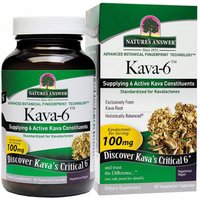 Kava 6, Kavalactones 100 mg, 90 Vegetarian Capsules, Natures Answer