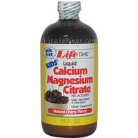Kids Liquid Calcium Magnesium Zinc - Natural Cherry Flavor, 16 oz, LifeTime
