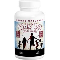 Kids Vitamin D-3 400 IU Fast Melt, 100 Tablets, Source Naturals