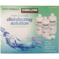 Kirkland Signature Multi-Purpose Contact Lens Disinfecting Solution, 16 oz x 3 Bottles