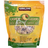 Kirkland Signature Cashew Clusters with Almonds & Pumpkin Seeds, 2 lb (907 g)