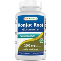 Konjac Root Glucomannan 2000 mg, 180 Vegetarian Capsules, Best Naturals