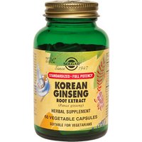 Korean Ginseng Root Extract - Standardized Full Potency, 60 Vegetable Capsules, Solgar