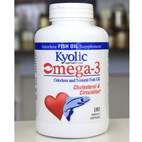 Kyolic Omega-3, Garlic + Fish Oil (formerly Kyolic EPA), 180 Softgels, Wakunaga