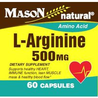 L-Arginine 500 mg, 60 Capsules, Mason Natural