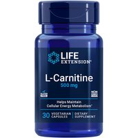 L-Carnitine 500 mg, 30 Vegetarian Capsules, Life Extension