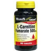 L-Carnitine Fumarate 500 mg, 60 Tablets, Mason Natural