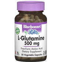 L-Glutamine 500 mg, 50 Vegetable Capsules, Bluebonnet Nutrition