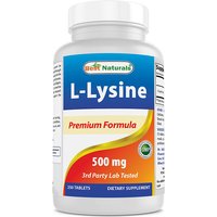 L-Lysine 500 mg, 250 Tablets, Best Naturals