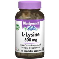 L-Lysine 500 mg, 100 Vegetable Capsules, Bluebonnet Nutrition