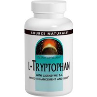 L-Tryptophan with Coenzyme B-6 1000 mg, 30 Tablets, Source Naturals
