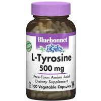 L-Tyrosine 500 mg, 100 Vegetable Capsules, Bluebonnet Nutrition