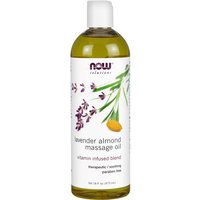 Lavender Almond Massage Oil, 16 oz, NOW Foods