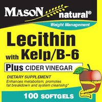 Lecithin with Kelp/B-6, 100 Softgels, Mason Natural