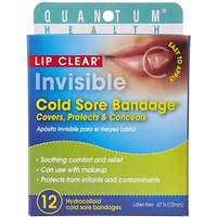 Lip Clear Invisible Cold Sore Bandage, 12 Bandages, Quantum Health