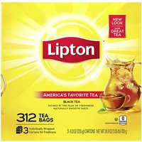 Lipton Black Tea Bags, Americas Favorite Tea, 312 ct