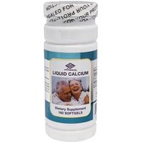 Liquid Calcium 300 mg + Vitamin D3, 160 Softgels, Nu Health