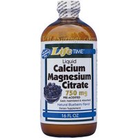 Liquid Calcium Magnesium Citrate - Blueberry Flavor, 16 oz, LifeTime