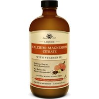 Liquid Calcium Magnesium Citrate with Vitamin D3 - Natural Orange Vanilla Flavor, 16 oz, Solgar